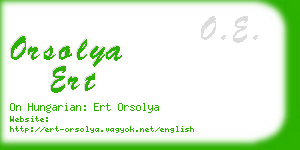orsolya ert business card
